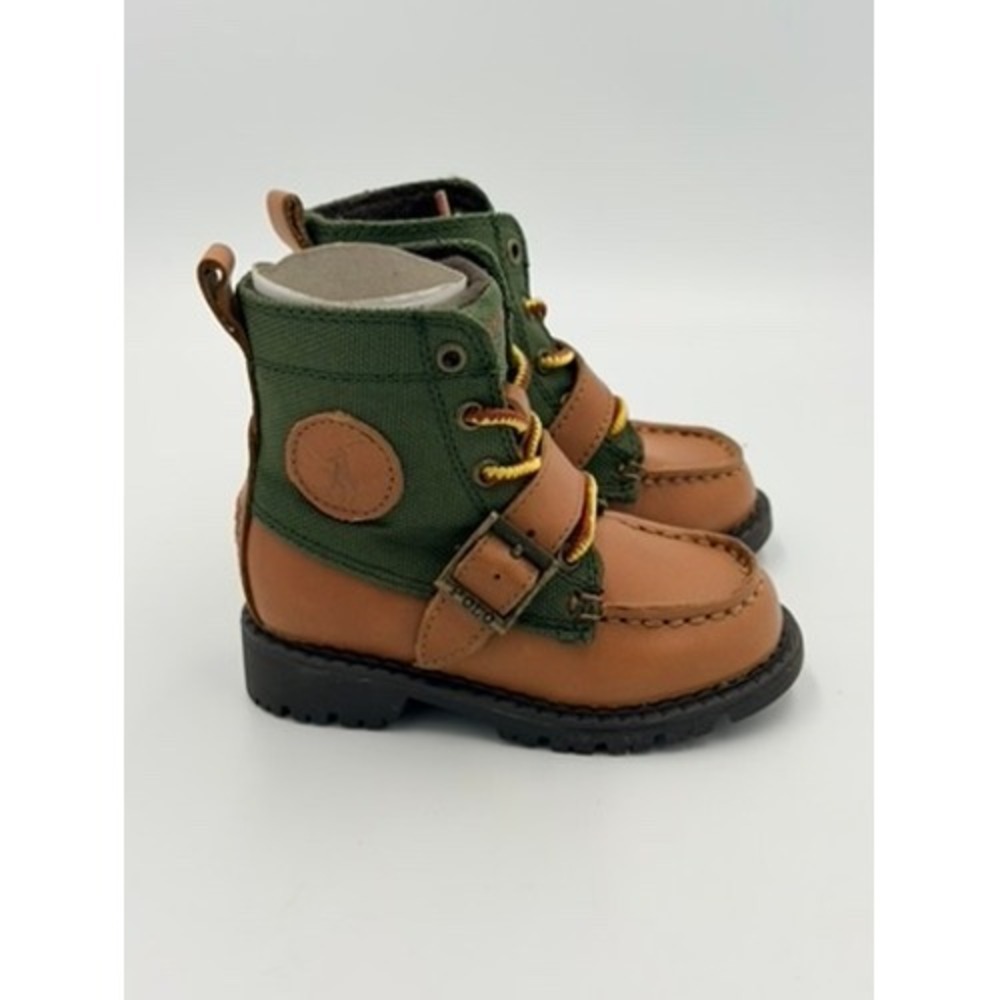 Polo Ralph Lauren Ranger‎ Hi II Toddler Boys Boots Tan Olive Green Size 6